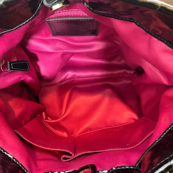 Coach black Patten leather large tote. 17-H5a - Picture 9 of 10